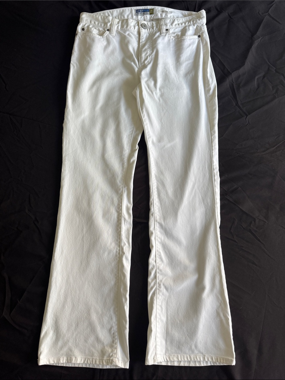 Vintage Old Navy White Stretch Boot Cut Jeans